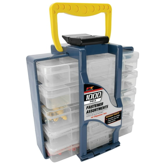 Performance Tool W5199 Organizer Tote with 1,000pc Home Fastener Assortments