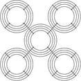 thumbnail image 1 of Shelf for under 10 Elephant Hook Ceiling Hanger Clips Clear Key Organizer Wall Mount No Drill Small Self Hooks 8 Inch / 20cm Metal Flower Ring 5 Pack Round Rings For DIY, 1 of 4