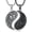 A03-Flower, variant on Matching Mountains Flower Necklace Couple Sterling Silver Yin Yang Necklace Couples Jewelry