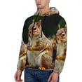 thumbnail image 3 of Cauagu Squirrels Eating Peanuts On The Tree for Men's Pullover Hooded Sweatshirt Athletic Casual Hoodie Aautumn Hoodie Sweatshirt for Men Pullover Casual Hooded Sweatshirt-Small, 3 of 7