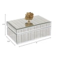 thumbnail image 5 of Decorative Storage Box for Home Decor - Modern Jewelry Box with Lid and Statement Handle for Living Room, Bathroom, or Office Display - Stylish Accent Organizer for Gifts or Keepsakes - 5" White, 5 of 15