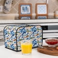 thumbnail image 5 of KLL Marine Animals Print 2 Slice Toaster Dust Covers Kitchen Small Appliance Cover with 2 Pockets,Can hold Jam Spreader Knife & Toaster Tongs (11.4 x 7.9 x 7.5), 5 of 6