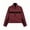 Red, variant on Womens Cropped Zip Up Jacket Lightweight Color Block Windbreaker Casual Y2K Stand Collar Coats (White S)