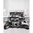 thumbnail image 2 of Quilt King Size Bedding Set, Eiffel Tower Reversible Summer Quilt 3 Pieces, Vintage France Romantic European Paris City Art Lightweight Bedspreads Coverlets with 2 Pillow Shams for All Seasons, 2 of 5