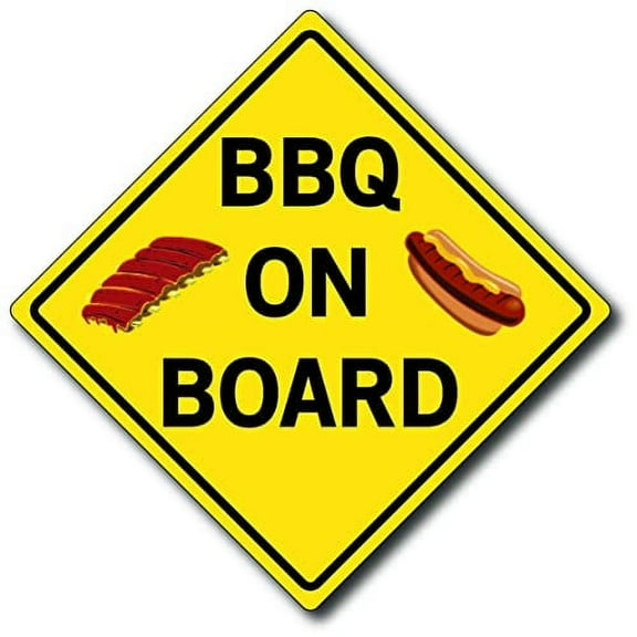 Magnet Me Up BBQ On Board Magnet Decal, 5x5 Inches, Vinyl Automotive Magnet