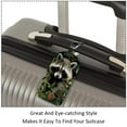 thumbnail image 3 of Square 2Pack PU Leather Raccoon Cruise Luggage Tag with Privacy Cover and Name ID Tag for Travel Handbags Backpacks Luggage Tags, 3 of 6