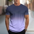 thumbnail image 2 of Agkizg Men's Gradient Short Sleeve T-Shirt, Crew Neck Casual Athletic Soft Breathable Pullover Tops, Lightweight Daily Outdoor Workout Basic Tee Shirts, 2 of 5