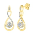 thumbnail image 2 of DGOLD Boucles d'Oreilles en Grappe Diamant Blanc Rond 10kt (1/3 cttw), 2 of 4