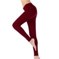 thumbnail image 2 of AherBiu Yoga Leggings for Women Slim Fitted High Waisted Stretchy Workout Gym Pants Bottom Legging, 2 of 5