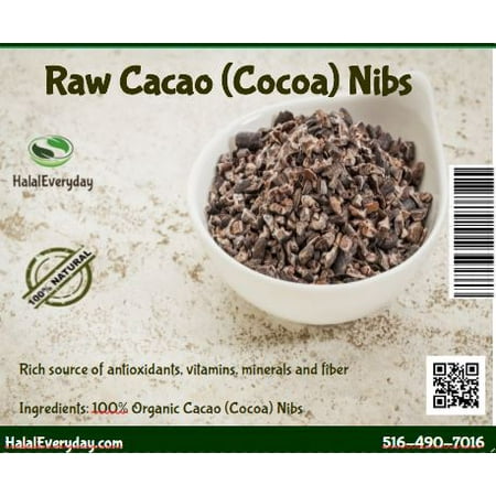Cocoa Nibs - Raw Cacao (Cocoa) Nibs from Ecuador - 100% Pure, Raw and All Natural. Non-GMO, Gluten-Free, Vegan and Halal – 1 lb. – by HalalEveryday