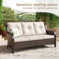 thumbnail image 2 of Vicllax 7 Pieces Wicker Patio Furniture Set 7-Seat Outdoor Conversation Set with 42" Fire Pit Table, 2 of 11