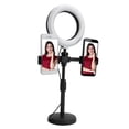thumbnail image 3 of Desktop Selfie Ring Light With Stand, Dimmable 3 In 1 Adjustable Selfie Ring Light With Cell Phone Holder, 360° Rotating For Live Stream Makeup, 3 of 8