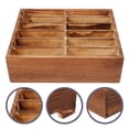 thumbnail image 3 of KAKOWELY Mobile Phone Storage Box 12 Grid Wooden Phone Holder Desk Sundries Storage Container Cabinet Headphone Organizer Cell Phone Rack For Classroom Office, 3 of 4