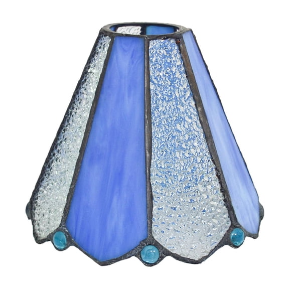 KAYYELAMP 1 Count Handmade Lamp Accessories Lamp Shades Stained Glass Transparent With Blue And Beads Lamp Shades For DIY Wall Lamp Table Lamp Pendant Lighting