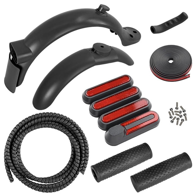 Electric Scooter Front Rear Mudguard Kit with Side Covers Handbrake Cover Anti-collision Strip for M365/Pro Electric Scooter