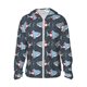 thumbnail image 1 of Fotbe Party Shark Cute Chaqueta con Protección Solar UPF 50+ para Hombre y Mujer, Camisa con Capucha y Bolsillos-Large, 1 of 7