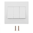 thumbnail image 2 of Wireless Remote Control Kinetic Self powered No Battery Wall Light Smart Switch(Three Gang), 2 of 5