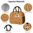 thumbnail image 4 of Insulated Lunch Bag for Women, Floral Print Oxford Fabric Lunch Box, Leakproof Thermal Cooler Tote for Work, School & Picnic, Leopard Animal Print, 4 of 5