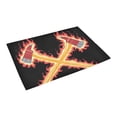 thumbnail image 3 of MKHERT Flaming Axes Doormat Rug Home Decor Floor Mat Bath Mat 23.6x15.7 inch, 3 of 3