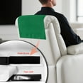 thumbnail image 6 of SCRAWLGOD Christmas Elk Snowflake Green Red 3 Piece Recliner Headrest Cover PU Leather Sofa Headrest Protector Non Slip Couch Head Rest Covers for Recline Chair,Living Room,17x27in, 6 of 7
