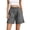 .Dark Gray, variant on Striped Bermuda Shorts for Women Casual Cotton Linen Shorts Elastic Drawstring Summer Beach Vacation Shorts Pocket Pink,3XL