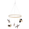 thumbnail image 2 of Campanas de viento de animales de madera hechas a mano, campanillas de viento colgantes para Patio, jardín, césped, balcón, sala de estar y dormitorio, 2 of 8