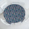 thumbnail image 3 of Ambesonne Mid Century Fitted Round Tablecloth, Colored Drop Shapes, 45"- 56" Diameter, Multicolor, 3 of 5