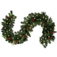 thumbnail image 2 of Christmas Garland with Lights, 9ft Prelit Artificial Garland, Battery LED, Pine Cones & Red Berry Clusters, Realistic Greenery, Great for Porch, Door, Home Xmas Holiday Christmas Decoration, 2 of 8