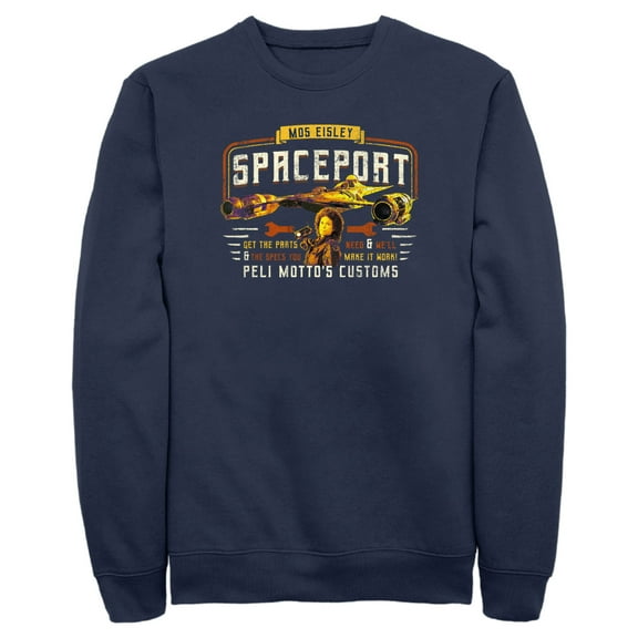 Men's Star Wars: The Book of Boba Fett Peli Motto's Customs  Sweatshirt Navy Blue Small