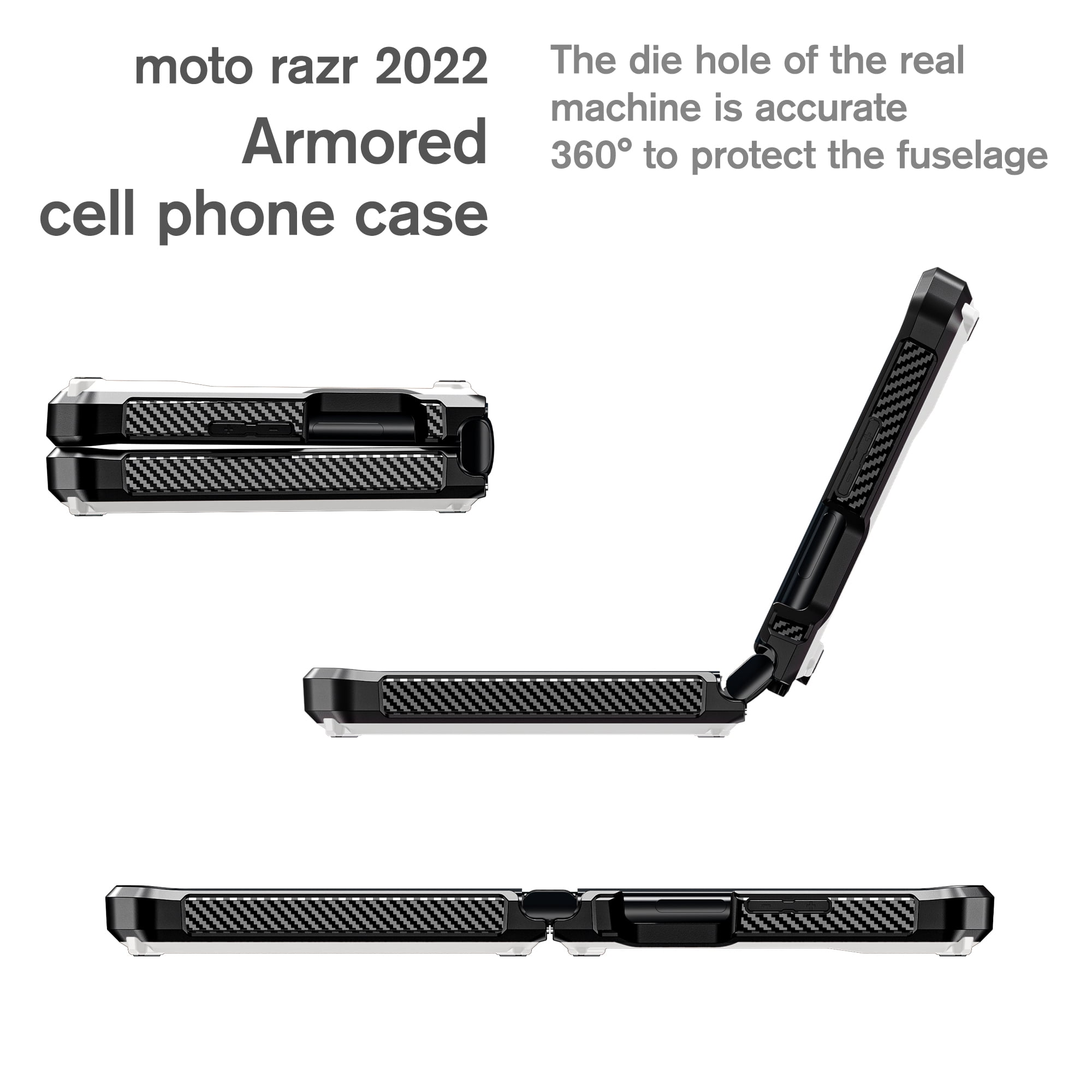  yingwangtong Compatible with Motorola Razr Folding Mobile Phone  Case Full Package Creative Razr Blade Anti-Fall Mobile Phone Case (5G  Version),Chrome : Cell Phones & Accessories