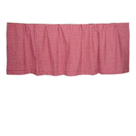 Patch Magic CVW186A Red White Checks, Fabric Curtain Valance 54 x 16 inch