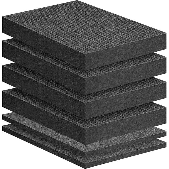 DECOHS 6 Pcs Pick Apart Foam Insert- 2 Sizes Pick and Pluck Foam- Pluck Pre Cube Sheet Foam with Bottom Use for Toolbox Game Box Cases Storage Drawer