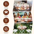 thumbnail image 7 of Gingerbread Christmas Round Tablecloth, Fitted Table Cover with Elastic for 36"-44" Round Tables, Xmas Balls Branches Farmhouse Table Cloth Outdoor Indoor Dinning Party Waterproof Tablecloths, 7 of 7