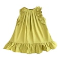 thumbnail image 2 of Peplum Dresses for Girls 6M-8Y Cute Ruffle Sleeveless Crewneck Sundresses Toddlers Kids Lightweight Pleated Loose Pullover Babydoll Dress, 2 of 3