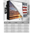 thumbnail image 2 of 4th of July Star Outdoor TV Cover 70 to 75 Inch Weatherproof, Independence Day American Flag Vintage 600D Oxford TV Covers with Waterproof Zipper, Outside Flat TV Screen Protector 68"Wx42"Hx4.5"D, 2 of 7