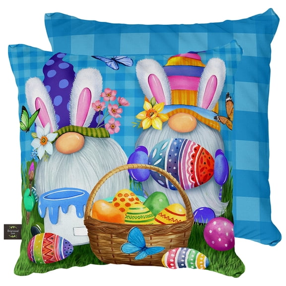 Briarwood Lane Indoor/Outdoor Pillow 17x17 Easter Gnomes For Easter Pillow