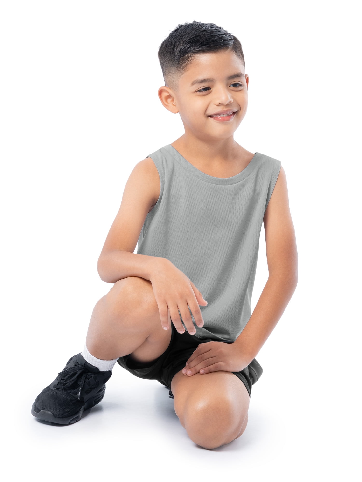Athletic Works Boys Core Active Muscle Tank Top, 2-Pack, Sizes 4-18 & Husky
