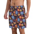 thumbnail image 2 of Naloa Leaves Flower Men's Beach Shorts, Surfing shorts, Swim trunks, Quick Dry Swim Trunks for Surfing Beach Fun - Small, 2 of 9