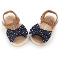thumbnail image 5 of Infant Baby Girls Summer Sandals with Flower Soft Sole Newborn Toddler First Walker Crib Dress Shoes, 5 of 7
