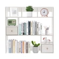 thumbnail image 3 of ToppiJoy Desktop Bookshelf, Desk Storage Organizer, Wood Desk Display Shelf Rack, Office Supplies Desk Organizer (White), 3 of 15