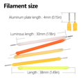 thumbnail image 2 of 10 Pcs 3V 120MA 38MM LED Filament Edison Bulb LED Bulbs Incandescent Light Accessories,Cold/Warm Light,Diode for Repair LED Bulb Tube RED, 2 of 8