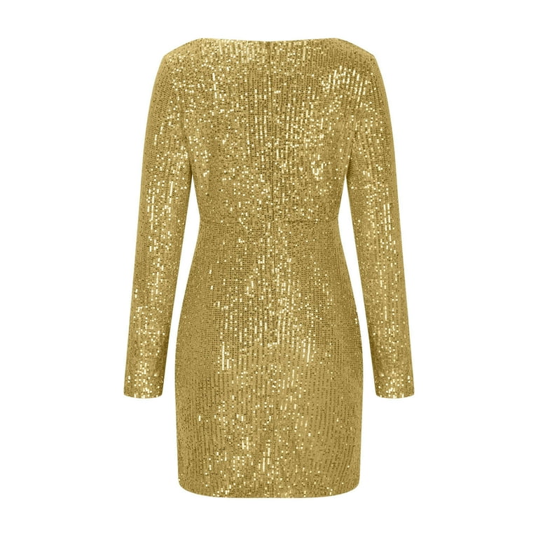 gold bodycon dress long sleeve Burgundy One Shoulder Long Sleeve Sequins Homecoming Dress main image 1