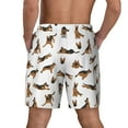 thumbnail image 4 of Haiem German Shepherd Dog Mens Swim Trunks with Compression Liner 2 in 1 Swimming Shorts Stretch Swimwear Quick Dry,Board Shorts-X-Large, 4 of 9
