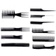 thumbnail image 2 of Kit de peine de anchos Vogacara 10 unids set para peinar hogar salón de peluquería negro, 2 of 6