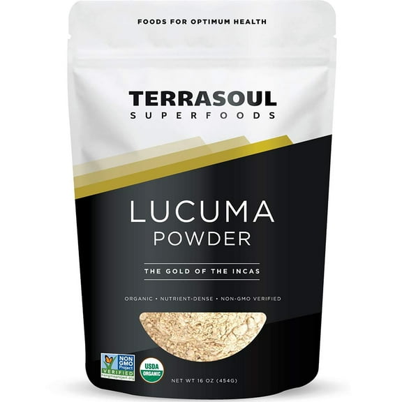 Terrasoul Superfoods Organic Lucuma Powder, 1 Lb - Sugar Substitute