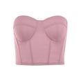 thumbnail image 4 of Lnzyyephy Women's Corset Tube Tops, Strapless Solid Color Boned Bustier Stretchy Bandeau Crop Tops, 4 of 9