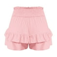 thumbnail image 7 of Charmgo Womens Shorts Casual Shorts for Women 2025 Summer High Waisted Ruffle Shorts Flowy Pleated Hem Casual Shorts Butterfly Shorts Women Summer Shorts for Women G S, 7 of 7