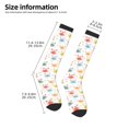 thumbnail image 2 of Goofa Colorful Crabs Pattern Adult Stockings, Color-Block Knee High Socks, Comfortable and Breathable, Soft and Stretchable, Sports, and Decoration, 2 of 6