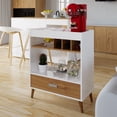 thumbnail image 3 of Boahaus Ashbourne Bar Cabinet with Drawer, Shelves & Wine Rack, Space-Saving Design, 3 of 10
