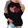 thumbnail image 2 of Valentines Day Sweatshirts, Heart Print Sweatshirt for Women, Crew Neck Long Sleeve Sweatshirts Women Valentine's Day Love Printed Raglan Long Sleeved Sweatshirt, 2 of 6